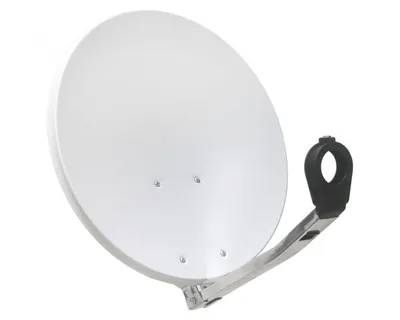 Produktbild von Satellitenantenne 40cm weiß mit Masthalterung, Spiegel und Feedarm