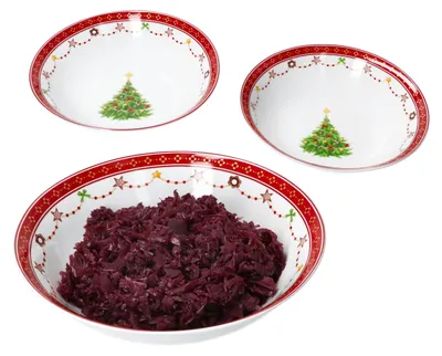 Image de 3pcs Rêve de Noël Set de bols de service 650ml 1L 1,3L Bol en porcelaine