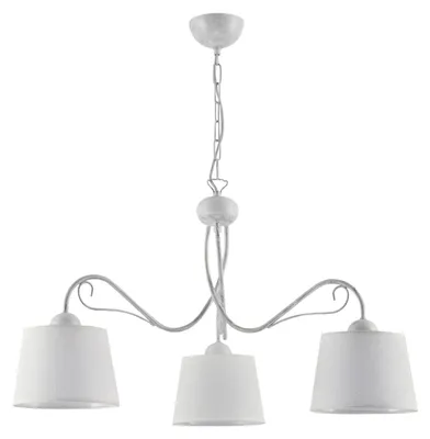 Image de Suspension KAMELIA blanche 3xE27x40W en métal, dimensions : 80x80x80 cm, IP20, Jupiter