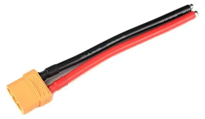 Immagine prodotto di Connettore XT-90 placcato in oro per batteria, con cavo da 10 AWG e lunghezza di 12 cm