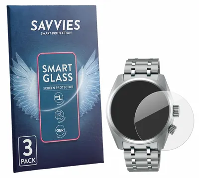 Produktbild von 3x Savvies Schutzglas Folie für Seiko Prospex SPB513J1 9H Panzer Schutzfolie Glas Displayschutz klar transparent