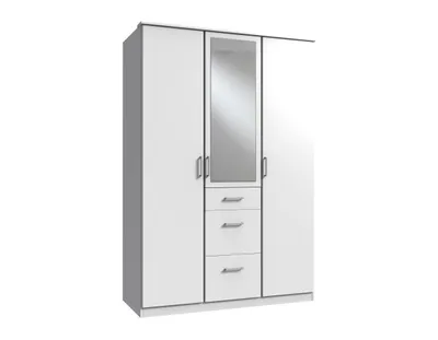 Produktbild von Kleiderschrank Click in Weiß - Kleiderschrank 135 cm Breite mit Spiegel