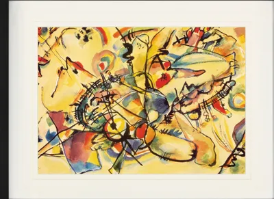 Produktbild von Wassily Kandinsky Gerahmtes Bild Mit Edlem Passepartout | Wand-Bilder | Im Bilderrahmen - Komposition, 1917 (60 x 80 cm)