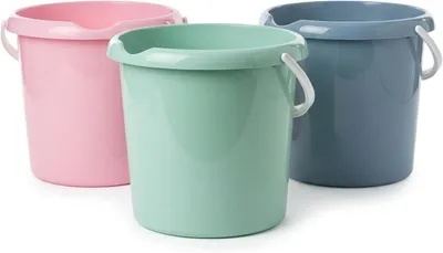 Produktbild von 3 Stk. Eimer 5 Liter Lebensmittelecht Putzeimer Kunststoff Wassereimer 3 Farben