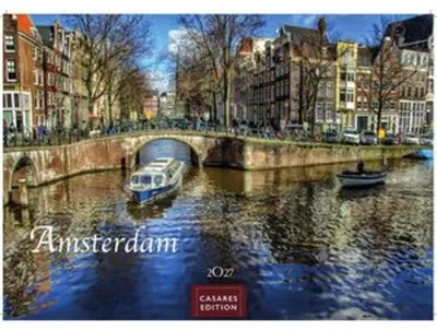 Obrázok produktu pre Kalendár Amsterdam 2027 – Nástenný kalendár | Fotokalendár | Holandsko | Stredná Európa 35 x 50 cm – Úchvatné fotografie amsterdamských pamiatok, kanálov a kultúrnych zaujímavostí.