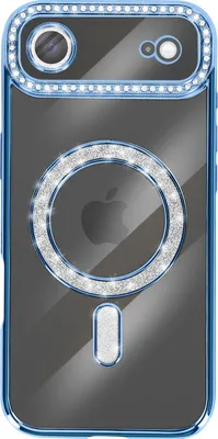 Obrázek produktu pro Avizar, pouzdro kompatibilní s MagSafe pro iPhone Air, světle modré, s okrajem s kamínky
