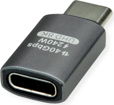 Produktbild von ROLINE USB4 Gen 3x2 Adapter Typ C ST/BU, Aluminium, gerade, silberfarben