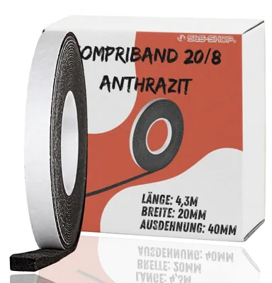 Immagine prodotto di Nastro sigillante, autoadesivo, largo 20 mm, lungo 4,3 metri, per grondaie e finestre