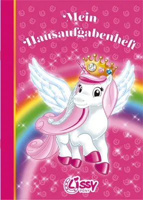 Produktbild von Lissy Pony - Lissy Pony Hausaufgabenheft Grundschule 2026 - A5 Schulplaner 15×21 cm mit Glitzer-Design, Stickern & Lernspielen