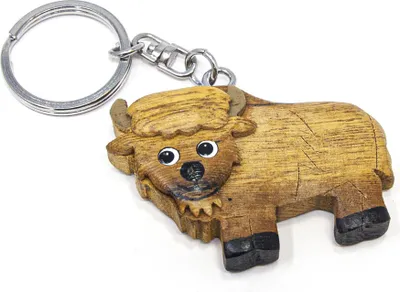 Produktbild von Schlüsselanhänger aus Holz - Wisent