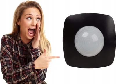 Immagine prodotto di F&F | Sensore Di Movimento DR-09B - Bianco - Controllo Automatico Della Luce - Rilevamento Movimento 360°