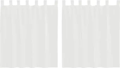Produktbild von vidaXL Voile Vorhänge mit Stangentaschen 2 Stk. Weiß