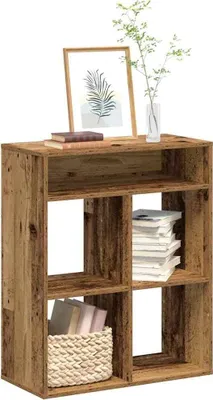 Imagen del producto de Maison Exclusive - Estantería de libros con aspecto de madera envejecida, 66x31x80 cm, fabricada con material de madera