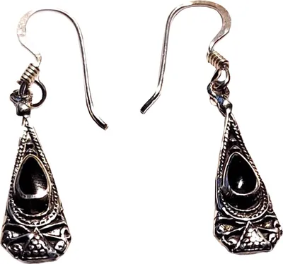 Produktbild von Silberohrringe aus 925 er Sterling Silber mit Edelstein Onyx