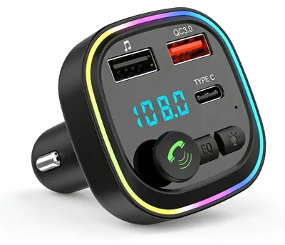 Bluetooth FM-Transmitter Auto, 2 USB QC3.0, PD 20W, TF-Karte