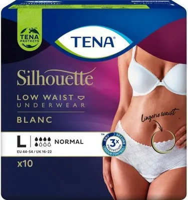 Produktbild von Tena Silhouette Normal L blanc Inkontinenz Pants 6X10 St