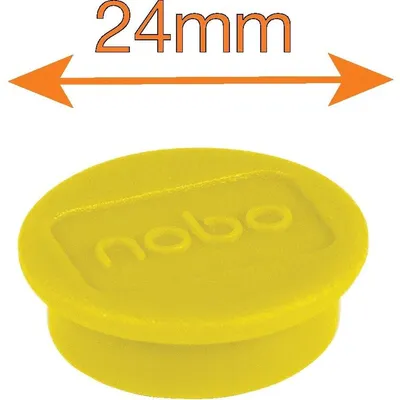 Obrázok produktu pre Nobo 1915295, Magnet na bielu tabuľu, Žltá, 24 mm, 16 mm, 24 mm, 120 mm