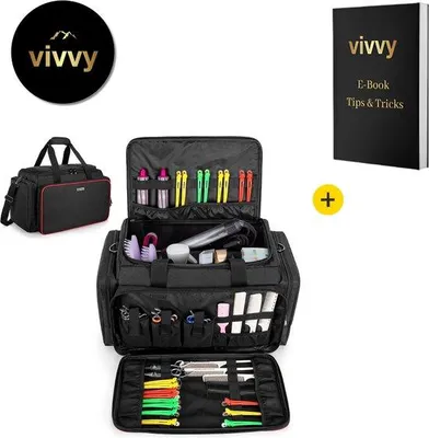 Produktbild von Famanu Koffer für Friseure - Multifunktionale Friseurtasche - Schwarz