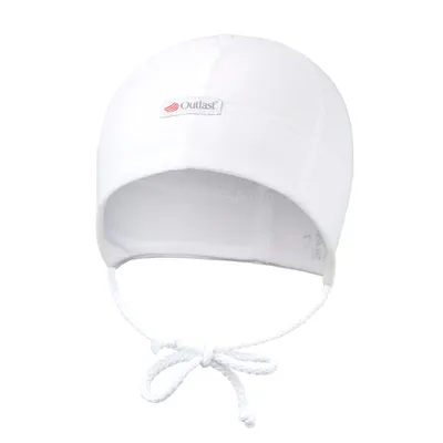 Produktbild von Kindermütze zum Binden Flachnaht Outlast® - weiss, 0 | 33-35 cm