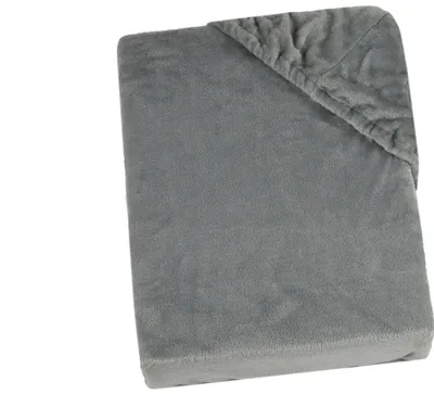 Produktbild von Spannbettlaken Mikrofaser Plüsch, grau, 90x200 - 100x200 cm