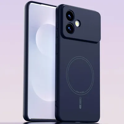 Produktbild von Magnetische Handyhülle für Samsung Galaxy S26 Edge, MagSafe kompatible, Flüssig Silikon Stoßfest Kratzfest Hülle Dunkelblau