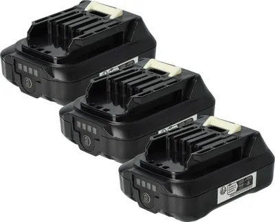 Produktbild von vhbw 3x Akku kompatibel mit Makita ST113DWAJ, ST113DSMJ, ST113DSAJ, ST113DS, SK312GD, SK312, ST113D, ST113, SK312GDZ Werkzeug (2500 mAh, Li-Ion, 12 V)