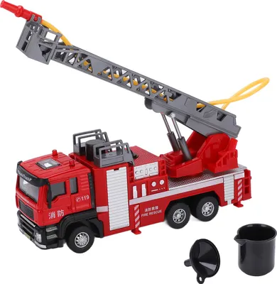 Obrázek produktu pro hasičské auto 1:50 Žebřík - model ze slitiny 180° otočný motorizovaný vůz pro 3+