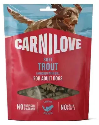 Obrázek produktu pro CARNILOVE SOFT, Pamlsky, Pes, Dospělý jedinec, Pstruh, 200 g