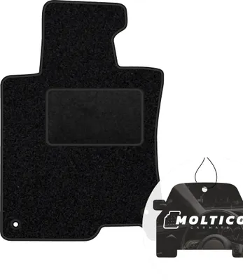 Produktbild von moto-MOLTICO Fahrer Fußmatte Auto Velours Fahrerseite Autoteppiche Schwarz Fahrermatte 1-teilig passend für Honda Accord VIII 2008-2015
