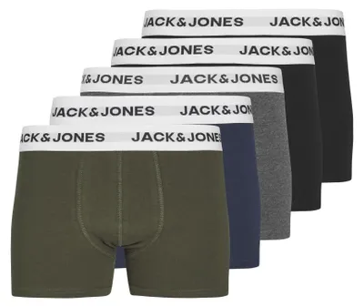 Zdjęcie produktu dla Jack & Jones 12222967_2161_989268_164, Slipy, Bagażnik samochodowy, Dziecko, Męski, Zielony, Czarny, Bawełna, Elasthan