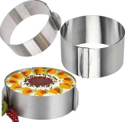Produktbild von Tortenrand 10,5cm, verstellbar, 16,5-30cm Tortenrand, Stahl