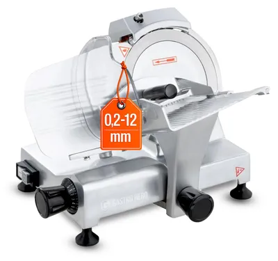 Produktbild von GastroHero Aufschnittmaschine ASM195 | Elektrische Wurstschneidemaschine aus Aluminium | Messerdurchschnitt 195 mm | Schnittstärke 0,2–12 mm