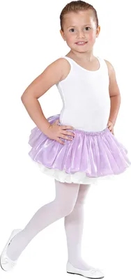 Produktbild von Ballettröckchen aus Satin+Tüll lila/weiss