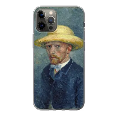 Produktbild von MuchoWow® Handyhülle Schutzhülle Hülle für iPhone 13 Pro Selbstbildnis mit Hut - Vincent van Gogh Silikon Softcase Handy Hülle - Handy-Tasche