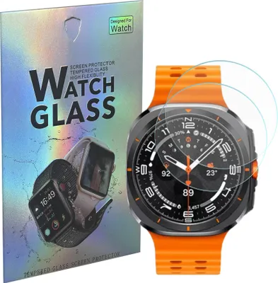 Image de Verre trempé pour Samsung Galaxy Watch Ultra 47mm [2 pièces] Verre de protection en verre blindé Film de protection en verre blindé Phonillico®