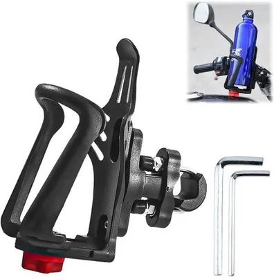 Obrázok produktu pre Plastový držiak na fľašu na bicykel s otočným mechanizmom o 360 stupňov