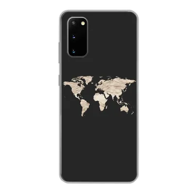 Produktbild von MuchoWow® Handyhülle Schutzhülle Hülle für Samsung Galaxy S20 Weltkarte - Heu - Braun Silikon Softcase Handy Hülle - Bild