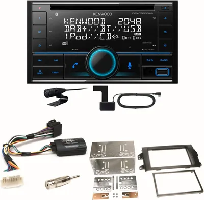 Produktbild von Kenwood DPX-7300DAB Bluetooth Digitalradio Einbauset für Suzuki SX4 Fiat Sedici
