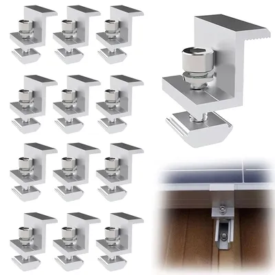 Immagine prodotto di 12 supporti per pannelli solari, fissaggio a "Z", supporto da 30 mm per tetti piani