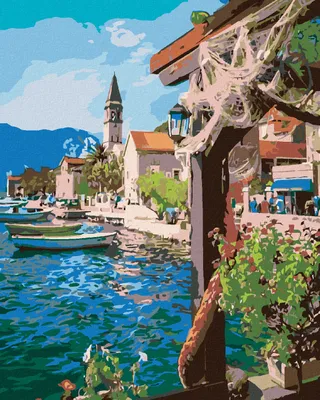 Produktbild von Diamondi - Diamond painting - BLICK VOM FISCHER AUF DAS MEER, 40X50 cm, ohne Keilrahmen