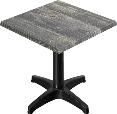 Produktbild von WBC | Bistro Außen Tisch | B:T:H 70 x 70 x 80,5 cm | Rustikal Kiefer / Schwarz | Quadratisch | Bistrotisch Gastro Tisch