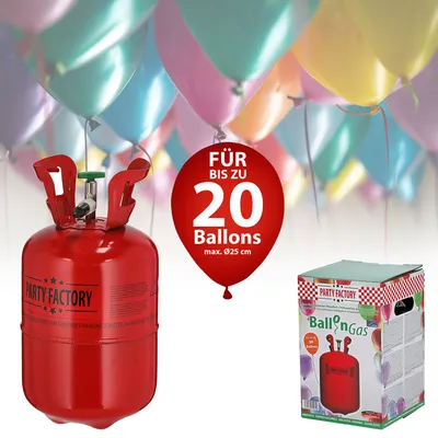 Produktbild von Helium Ballongas für ca. 20 Ballons Luftballons Heliumflasche Folienballons Luftballons Party Hochzeit