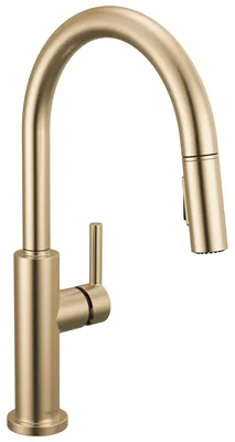 Produktbild von Hochdruck Küchenarmatur Gold mit ausziehbarer Brause Edelstahl Mischbatterie Spültischarmatur modern für Küche