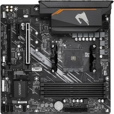 Produktbild von Aorus Ultra Durable B550M AORUS ELITE Desktop-Mainboard - AMD B550 Chipsatz - Sockel AM4 - Micro ATX - Ryzen 3, Ryzen 5, Ryzen 7, Ryzen 9, Ryzen 3 PRO, Ryzen 5 Pro, Ryzen 7 PRO, Ryzen 9 PRO Processor Supported - 128 GB DDR4 SDRAM Maximaler Arbeitsspeicher (RAM) - DIMM, UDIMM - 4 x Speichersteckplätze - Gigabit-Ethernet - HDMI - 4 x SATA-Schnittstellen