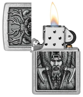 Produktbild von Zippo Feuerzeug Barbarian Design Street Chrome, Taschenfeuerzeug, Geschenk