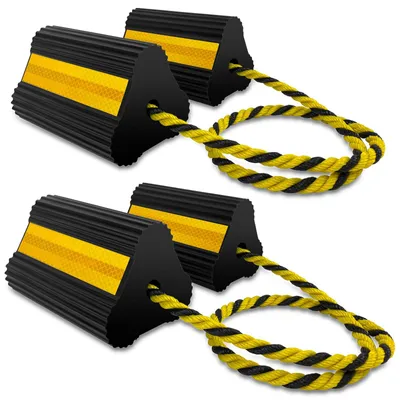 Productafbeelding van HOXWELL verstevigingsblokken (2 paar/4 stuks met touw) voor campers, aanhangwagens, en andere voertuigen