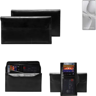Produktbild von K-S-Trade Handy Hülle kompatibel mit Vivo V40 Pro 5G Schutz Hülle Tasche Schutz Case Handytasche Kunstleder schwarz, 1x