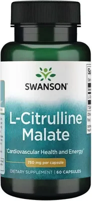 Image de Malate de L-citrulline 750 mg 60 gélules Swanson Health Products