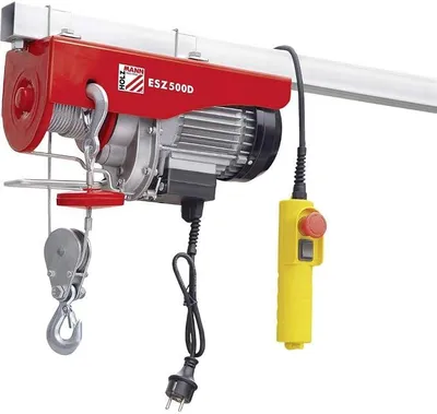 Produktbild von ESZ500D_230V Elektrischer Flaschenzug Tragkraft (mit Umlenkrolle) 500 kg Tragkraft (ohne Umlenkrolle
