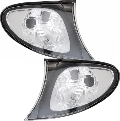 Produktbild von TYC Frontblinker Set für BMW E46 3er Limo Touring LCI 01-05 Schwarz Klarglas